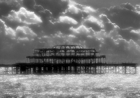 West Pier in Silver Clouds